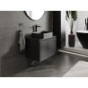 Mexen Orio Badezimmerschrank 70 cm mit Arbeitsplatte, 1 Schublade, schwarz matt - 91A10-07047-1-BFC71