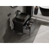 Mexen Orio Badezimmerschrank 70 cm mit Arbeitsplatte, 1 Schublade, schwarz matt - 91A10-07047-1-BFC71