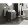 Mexen Orio Badezimmerschrank 70 cm mit Waschtischplatte, 2 Schubladen, Mattgrafit - 91A10-07047-2-BFFC66