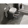 Mexen Orio Badezimmerschrank 70 cm mit Waschtischplatte, 2 Schubladen, Mattgrafit - 91A10-07047-2-BFFC66