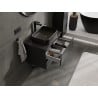 Mexen Orio Badezimmerunterschrank 70 cm mit Arbeitsplatte, 2 Schubladen, Schwarz Matt - 91A10-07047-2-BFFC71