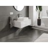 Mexen Orio Badezimmerschrank unter Waschbecken 80 cm mit Platte, 1 Schublade, weiß Hochglanz - 91A10-08023-1-BFC00