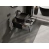 Mexen Orio 80 cm Badezimmerschrank mit Arbeitsplatte, 1 Schublade, Schwarz Glanz - 91A10-08023-1-BFC70