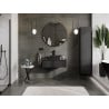 Mexen Orio Badezimmerschrank 80 cm mit Arbeitsplatte, 1 Schublade, Schwarz Matt - 91A10-08023-1-BFC71