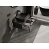 Mexen Orio Badezimmerschrank 80 cm mit Arbeitsplatte, 1 Schublade, Schwarz Matt - 91A10-08023-1-BFC71