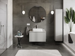 Mexen Orio Badezimmer-Unterschrank 80 cm mit Arbeitsplatte, 1 Schublade, Grau Matt - 91A10-08047-1-BFC62