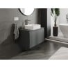 Mexen Orio Badezimmer-Unterschrank 80 cm mit Arbeitsplatte, 1 Schublade, matt graphit - 91A10-08047-1-BFC66