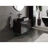 Mexen Orio Badezimmerschrank 80 cm mit Waschtischplatte, 1 Schublade, schwarz glänzend - 91A10-08047-1-BFC70