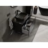 Mexen Orio Badezimmerschrank 80 cm mit Waschtischplatte, 1 Schublade, schwarz glänzend - 91A10-08047-1-BFC70