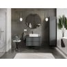 Mexen Orio Badezimmerunterschrank 80 cm mit Arbeitsplatte, 2 Schubladen, matt Graphit - 91A10-08047-2-BFFC66