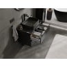 Mexen Orio Badezimmerschrank unter Waschbecken 80 cm mit Arbeitsplatte, 2 Schubladen, schwarz glänzend - 91A10-08047-2-BFFC70