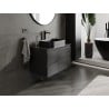Mexen Orio Badezimmer-Unterschrank 80 cm mit Platte, 2 Schubladen, Schwarz Matt - 91A10-08047-2-BFFC71