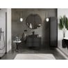 Mexen Orio Badezimmer-Unterschrank 80 cm mit Platte, 2 Schubladen, Schwarz Matt - 91A10-08047-2-BFFC71