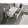Mexen Orio Badezimmerschrank unter dem Waschbecken 90 cm mit Arbeitsplatte, 1 Schublade, weiß glänzend - 91A10-09023-1-BFC00