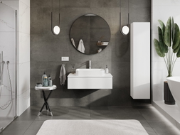 Mexen Orio Badezimmerschrank 90 cm mit Arbeitsplatte, 1 Schublade, weiß matt - 91A10-09023-1-BFC01