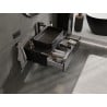 Mexen Orio Badezimmerschrank unter dem Waschbecken 90 cm mit Arbeitsplatte, 1 Schublade, schwarz glänzend - 91A10-09023-1-BFC70