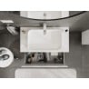 Mexen Orio Badezimmer-Unterschrank 90 cm mit Platte, 1 Schublade, weiß glänzend - 91A10-09047-1-BFC00