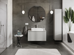 Mexen Orio Badezimmer-Unterschrank 90 cm mit Arbeitsplatte, 1 Schublade, grau matt - 91A10-09047-1-BFC62