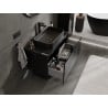 Mexen Orio Badezimmerunterschrank 90 cm mit Arbeitsplatte, 1 Schublade, schwarz glänzend - 91A10-09047-1-BFC70