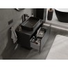Mexen Orio Badezimmerunterschrank 90 cm mit Arbeitsplatte, 1 Schublade, schwarz matt - 91A10-09047-1-BFC71