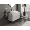 Mexen Orio Badezimmerschrank mit Waschbecken, 90 cm mit Arbeitsplatte, 2 Schubladen, graumatt - 91A10-09047-2-BFFC62
