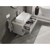Mexen Orio Badezimmerschrank mit Waschbecken, 90 cm mit Arbeitsplatte, 2 Schubladen, graumatt - 91A10-09047-2-BFFC62