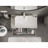 Mexen Orio Badezimmerschrank mit Waschbecken, 90 cm mit Arbeitsplatte, 2 Schubladen, graumatt - 91A10-09047-2-BFFC62