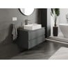 Mexen Orio Badezimmerschrank 90 cm mit Arbeitsplatte, 2 Schubladen, matt Graphit - 91A10-09047-2-BFFC66