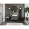 Mexen Orio Badezimmerschrank 90 cm mit Arbeitsplatte, 2 Schubladen, matt Graphit - 91A10-09047-2-BFFC66