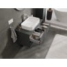 Mexen Orio Badezimmerschrank 90 cm mit Arbeitsplatte, 2 Schubladen, matt Graphit - 91A10-09047-2-BFFC66