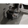 Mexen Orio Badezimmer-Unterschrank 90 cm mit Arbeitsplatte, 2 Schubladen, Schwarz Hochglanz - 91A10-09047-2-BFFC70
