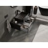 Mexen Orio Badezimmerschrank für Waschbecken 100 cm mit Arbeitsplatte, 1 Schublade, schwarz glänzend - 91A10-10023-1-BFC70