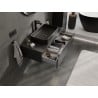 Mexen Orio Badezimmerschrank 100 cm mit Arbeitsplatte, 1 Schublade, schwarz matt - 91A10-10023-1-BFC71