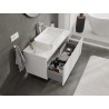 Mexen Orio Badezimmerschrank für Waschbecken 100 cm mit Arbeitsplatte, 1 Schublade, weiß glänzend - 91A10-10047-1-BFC00