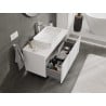 Mexen Orio Badezimmerschrank 100 cm mit Arbeitsplatte, 1 Schublade, weiß matt - 91A10-10047-1-BFC01