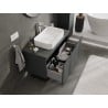 Mexen Orio Badezimmerschrank 100 cm mit Arbeitsplatte, 1 Schublade, Graphit matt - 91A10-10047-1-BFC66