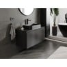 Mexen Orio Badezimmerschrank mit Waschtisch 100 cm mit Arbeitsplatte, 1 Schublade, Schwarz Matt - 91A10-10047-1-BFC71