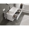 Mexen Orio Badezimmerschrank 100 cm mit Arbeitsplatte, 2 Schubladen, weiß glänzend - 91A10-10047-2-BFFC00