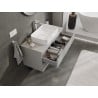 Mexen Orio Badezimmerunterschrank 100 cm mit Arbeitsplatte, 2 Schubladen, Grau matt - 91A10-10047-2-BFFC62