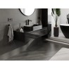 Mexen Orio Badezimmerschrank für Waschbecken 120 cm mit Arbeitsplatte, 1 Schublade, schwarz glänzend - 91A10-12023-1-BFC70