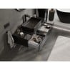 Mexen Orio Badezimmerschrank für Waschbecken 120 cm mit Arbeitsplatte, 1 Schublade, schwarz glänzend - 91A10-12023-1-BFC70