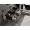 Mexen Orio Badezimmerunterschrank 120 cm mit Arbeitsplatte, 1 Schublade, schwarz matt - 91A10-12023-1-BFC71