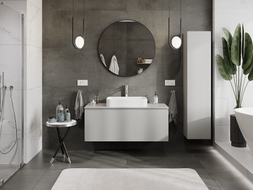 Mexen Orio Badezimmer-Unterschrank 120 cm mit Arbeitsplatte, 1 Schublade, graumatt - 91A10-12047-1-BFC62