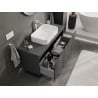 Mexen Orio Badezimmerschrank für Waschtisch 120 cm mit Arbeitsplatte, 1 Schublade, matt Graphit - 91A10-12047-1-BFC66