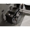 Mexen Orio Badezimmerschrank für Waschbecken 120 cm mit Arbeitsplatte, 1 Schublade, schwarz glänzend - 91A10-12047-1-BFC70