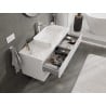 Mexen Orio Badezimmer-Unterschrank 120 cm mit Platte, 2 Schubladen, weiß glänzend - 91A10-12047-2-BFFC00