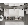 Mexen Orio Badezimmerschrank mit Waschtisch 120 cm mit Arbeitsplatte, 2 Schubladen, weiß matt - 91A10-12047-2-BFFC01