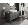 Mexen Orio Badezimmer-Unterschrank 120 cm mit Arbeitsplatte, 2 Schubladen, Graphit matt - 91A10-12047-2-BFFC66