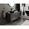 Mexen Orio Badezimmerschrank für Waschbecken 120 cm mit Arbeitsplatte, 2 Schubladen, schwarz matt - 91A10-12047-2-BFFC71