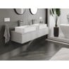 Mexen Orio Badezimmerschrank 140 cm mit Arbeitsplatte, 1 Schublade, Grau Matt - 91A10-14023-1-BFC62